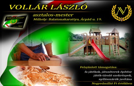 Balatonakarattya ****VOLLÁR LÁSZLÓ - Asztalos mester 